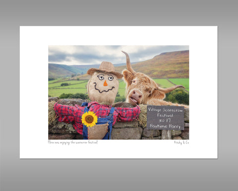Highland Cow Print - Village Scarecrow festival - Kitchy & Co print
