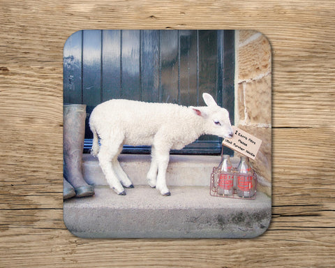 Lamb drinks Coaster - 2 extra pints please - Kitchy & Co glass coaster