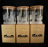750ml Glass storage jar - Suffolk Sheep
