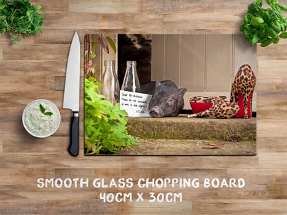 Pig glass chopping board - Late night