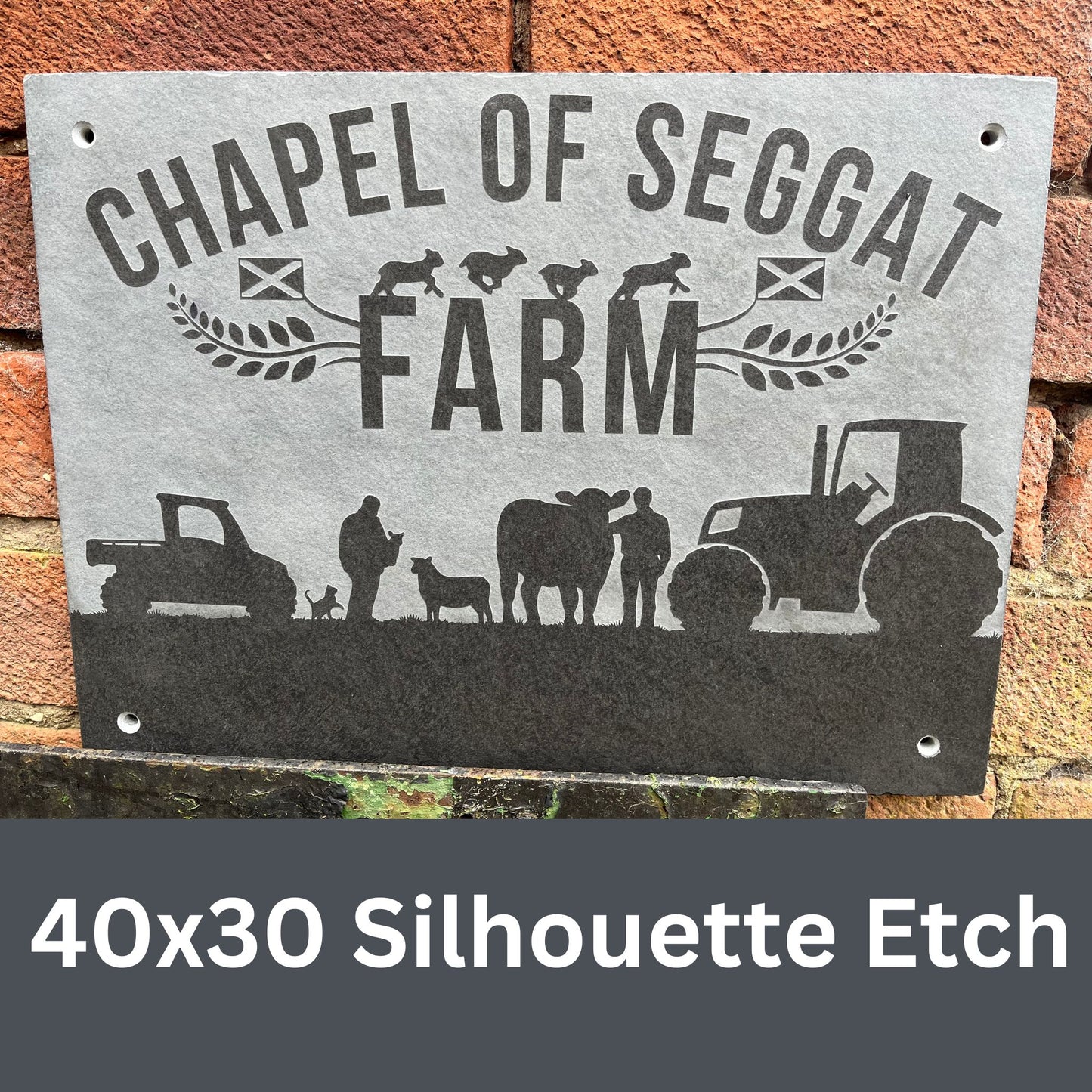 Etched Slate House Sign 40cmx30cm