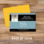 Bluetit greetings card - Goldtop - Kitchy & Co