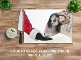 Christmas glass chopping board - Santa Treats - Kitchy & Co Chopping Board