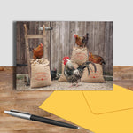 Hen greetings card - Clucking good corn - Kitchy & Co