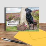 Black labrador greetings card - Which way would you go ? - Kitchy & Co