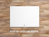 Red Collie and calf glass chopping board - Sharing is caring - Kitchy & Co Chopping Board