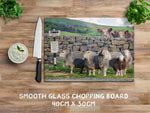 Herdwick sheep glass chopping board - Why walk when Ewe can take the bus - Kitchy & Co Chopping Board