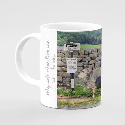 Herdwick Sheep Mug - Why walk when you can take the bus - Kitchy & Co Mugs