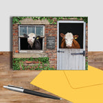 Hereford cows greetings card - Free samples Welcome - Kitchy & Co