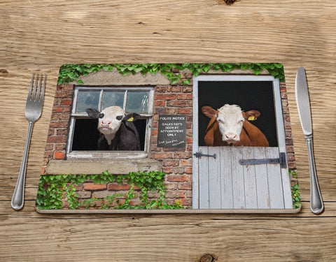 Hereford Cows Placemat - Free Samples Welcome - Kitchy & Co Placemat