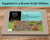 Highland Calves chopping board - From little acorns mighty oaks grow - Kitchy & Co Chopping Board
