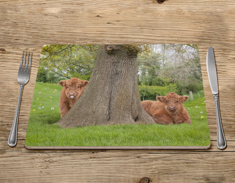 Highland Calves Placemat - From little acorns mighty oaks grow - Kitchy & Co Placemat