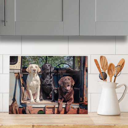 Labrador glass chopping board - Ready Willing and Able - Kitchy & Co Chopping Board