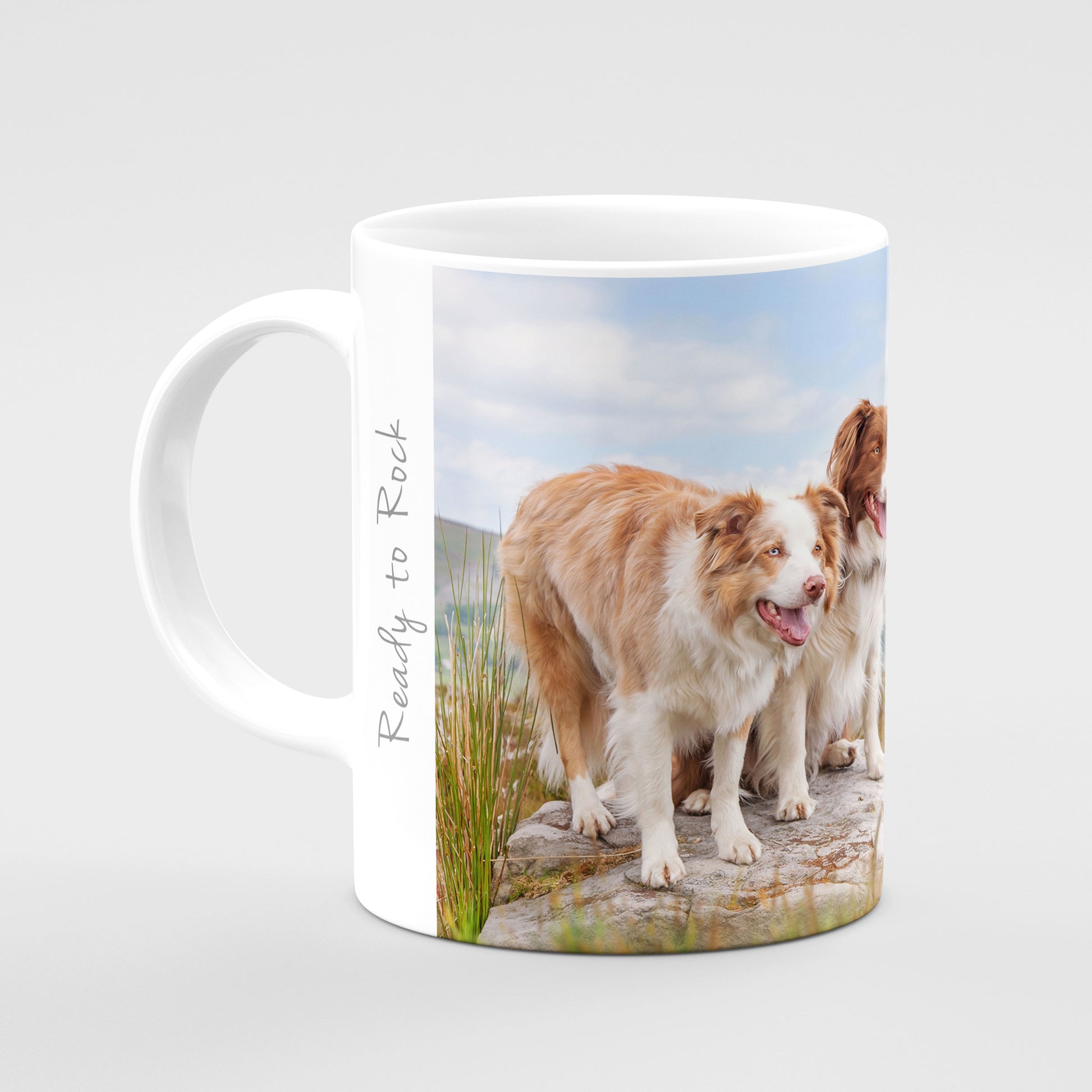 Red Merle Collie Mug - Ready to Rock - Kitchy & Co Mugs