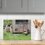 Swaledale Sheep glass chopping board - Ewe've got to be yolking - Kitchy & Co Chopping Board