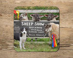 Sheep Show drinks Coaster - Young Sheep handler - Kitchy & Co glass coaster