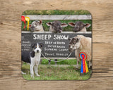 Sheep Show drinks Coaster - Young Sheep handler - Kitchy & Co glass coaster