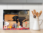 Labrador Puppy Glass Chopping Board - The Beaters Lunch Basket - Kitchy & Co Chopping Board