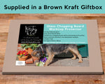 Border Terrier Glass Chopping Board - Mouse Hunting - Kitchy & Co Chopping Board