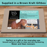 Shetland pony Glass chopping board - Try before you buy - Kitchy & Co Chopping Board