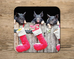 Christmas Mug - Christmas Stockings - Kitchy & Co Mug and matching coaster Mugs