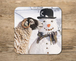 Christmas Mug - Swaledale Sheep and Snowman - Kitchy & Co Mug and matching coaster Mugs