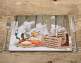 Christmas Placemat - Mincepie and Beer - Kitchy & Co Placemat