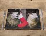 Christmas Placemat - Have Ewe been Naughty or Nice - Kitchy & Co Placemat