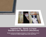 Border Collie and Sheep Print - Look out ! She's behind ewe - Kitchy & Co print