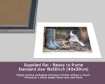Working Sheepdog Print - Shepherds new helper - Kitchy & Co print