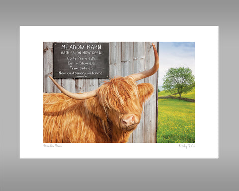 Highland Cow Print - Meadow Barn - Kitchy & Co print