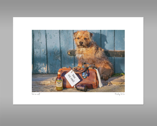 Border Terrier Print - Vet on Call - Kitchy & Co print