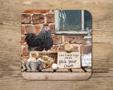 Chicken drinks Coaster - Pick your own - Kitchy & Co coaster