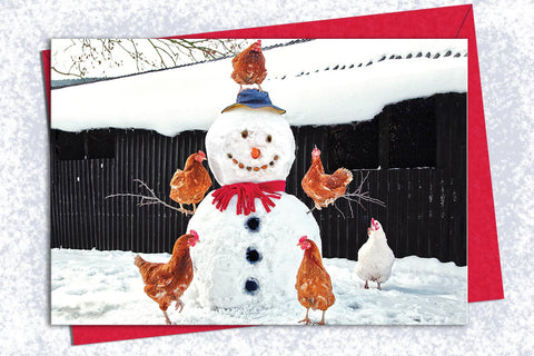 Christmas Card Pack of 5 - Clucking good Christmas - Kitchy & Co Greeting & Note Cards