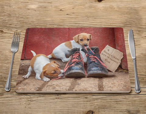 Jack Russell Terrier Pups Placemat - New laces for Old Boots - Kitchy & Co Placemat