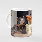 Pig and Hens Mug - Bertie shares his lunch - Kitchy & Co 10oz Mug Mugs