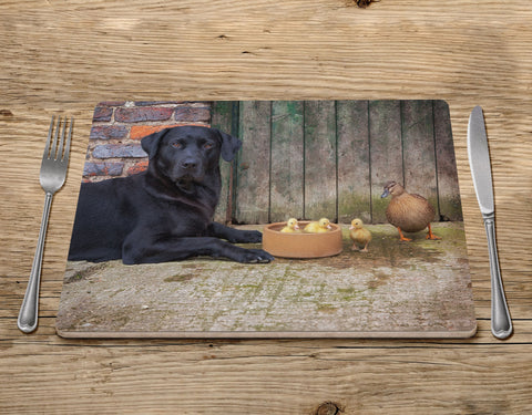 Black Labrador and Ducks Placemat - Stop Ducking About - Kitchy & Co Placemat
