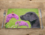 Labrador and Butterfly Placemat - Take time to smell the flowers - Kitchy & Co Placemat