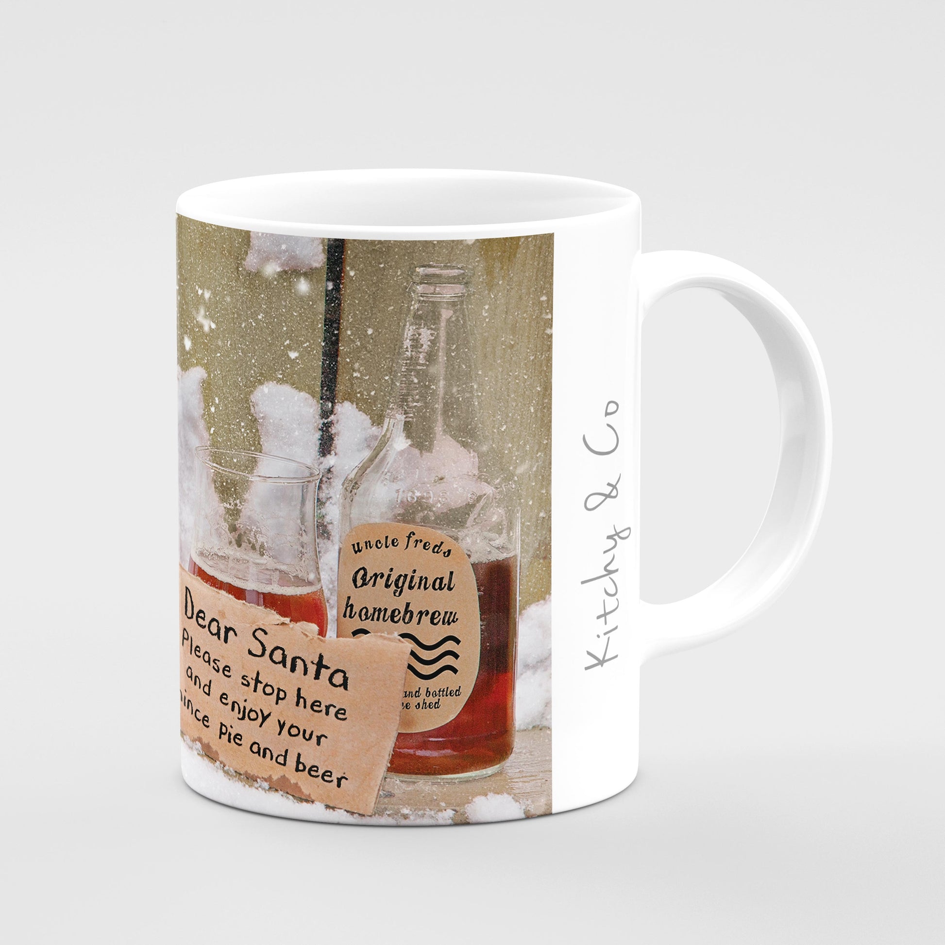 Christmas Mug - Mincepie and Beer - Kitchy & Co Mugs