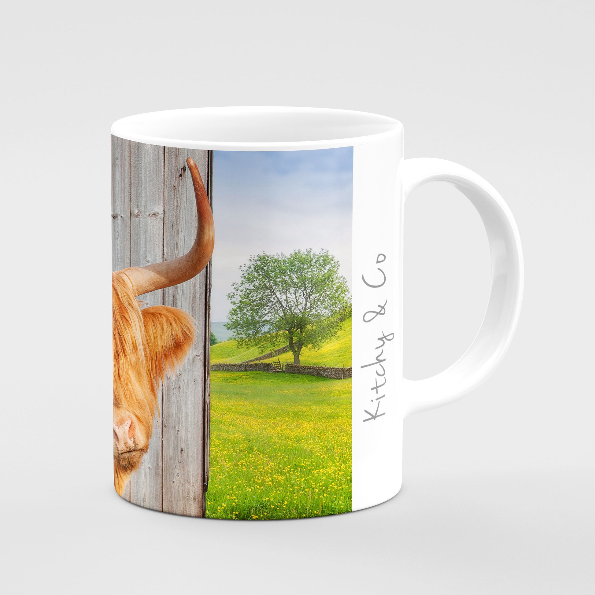 Highland Cow Mug - Meadow barn Hetty's Haircut - Kitchy & Co Mugs