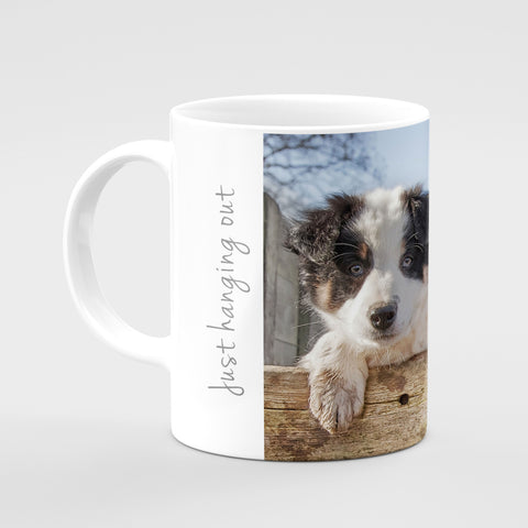 Border Collie Pups Mug - Just Hanging Out - Kitchy & Co 10oz Mug Mugs