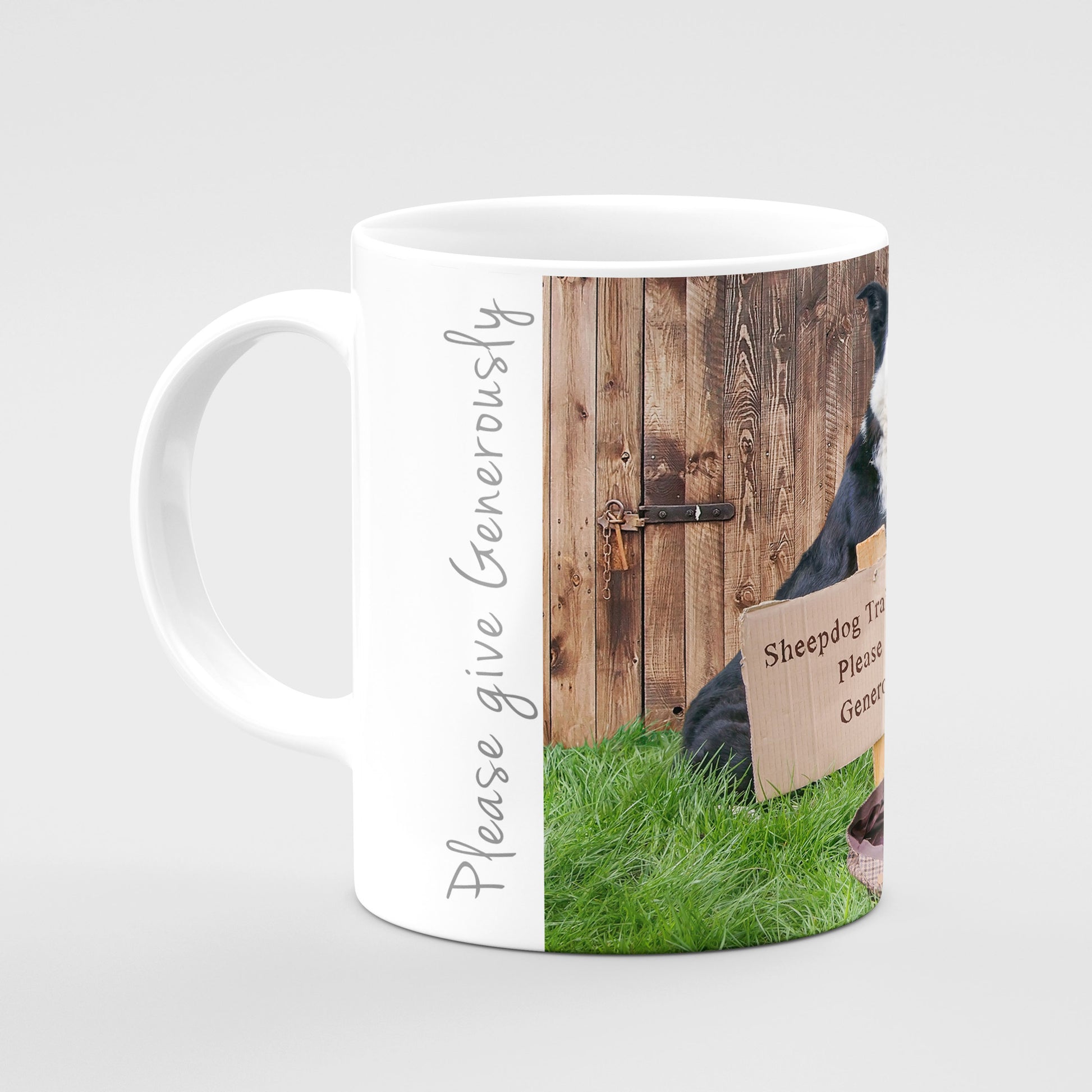 Sheepdog Training Mug - Please give generously - Kitchy & Co Mugs