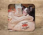 Pig drinks Coaster - Kitchy & Co glass coaster