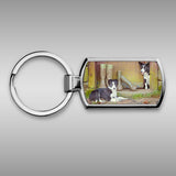 Border collie and wellies Keyring - No muddy feet - Kitchy & Co keyring
