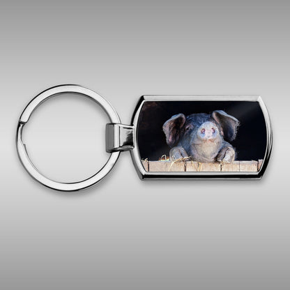 Happy pig Keyring - Did you bring cake ? - Kitchy & Co keyring