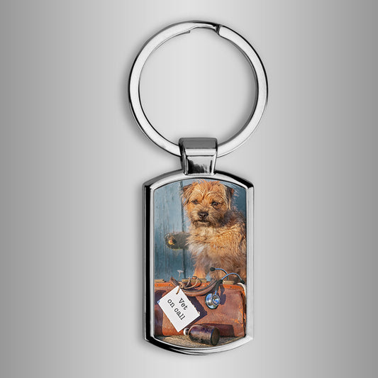 Border terrier Keyring - Vet on call - Kitchy & Co keyring