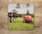 Off to mow the meadow drinks Coaster - Kitchy & Co glass coaster