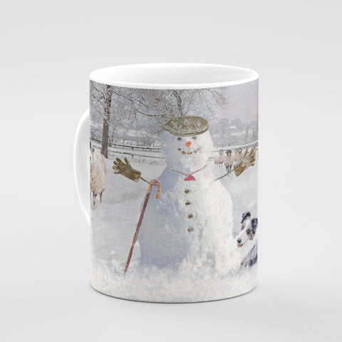 Christmas Mug - One Snowman and his Dog - Kitchy & Co Mug Mugs