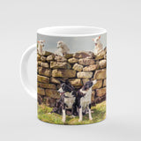 Pet Lambs and Sheepdog Mug - Cheeky pet lambs - Kitchy & Co 10oz Mug Mugs