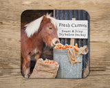 Shetland pony drinks Coaster - Try before you buy - Kitchy & Co glass coaster